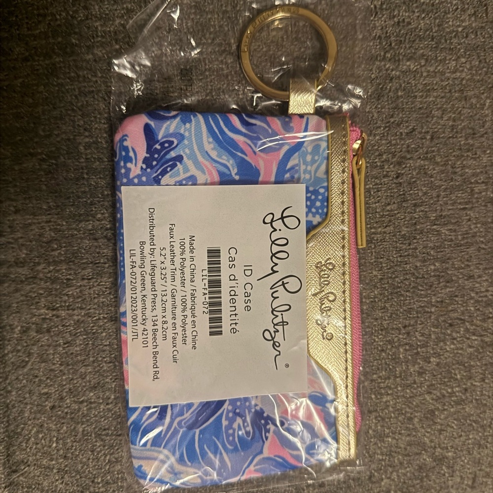 Lilly Pulitzer Vibrant ID Holder with Gold Accent